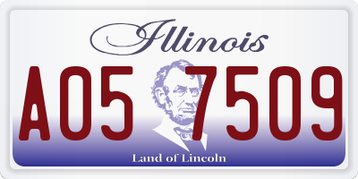 IL license plate A057509