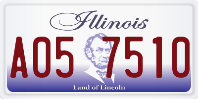 IL license plate A057510