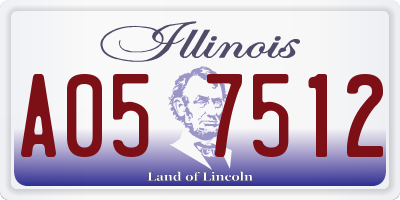 IL license plate A057512
