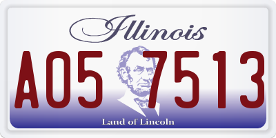 IL license plate A057513