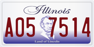 IL license plate A057514