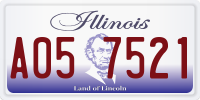 IL license plate A057521