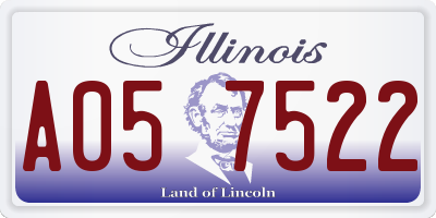 IL license plate A057522