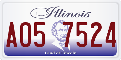 IL license plate A057524