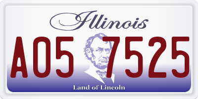 IL license plate A057525
