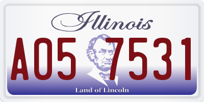 IL license plate A057531