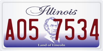 IL license plate A057534