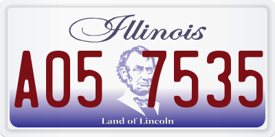 IL license plate A057535