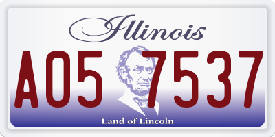 IL license plate A057537
