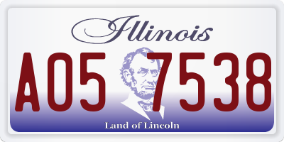 IL license plate A057538