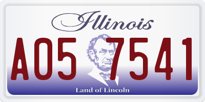 IL license plate A057541