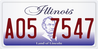 IL license plate A057547
