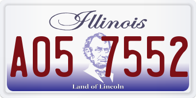 IL license plate A057552