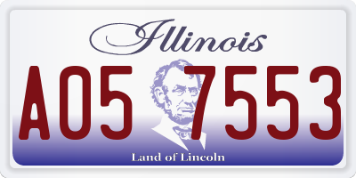 IL license plate A057553
