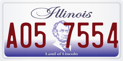 IL license plate A057554