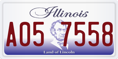 IL license plate A057558