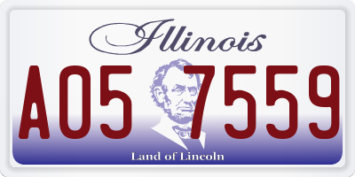 IL license plate A057559