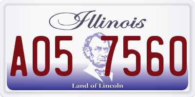 IL license plate A057560