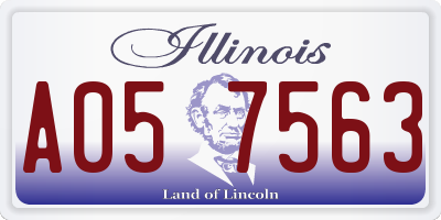 IL license plate A057563