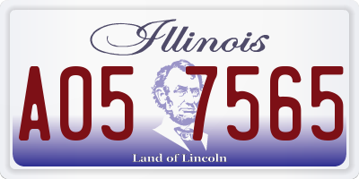IL license plate A057565