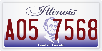 IL license plate A057568