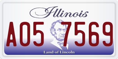 IL license plate A057569