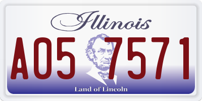 IL license plate A057571