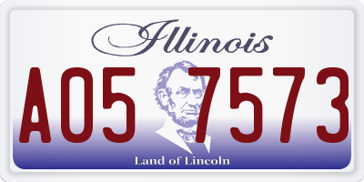 IL license plate A057573