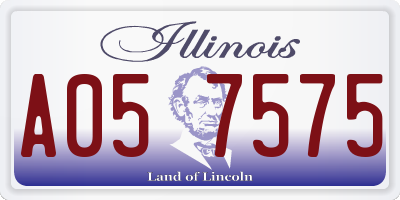 IL license plate A057575