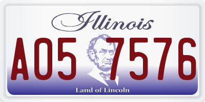 IL license plate A057576