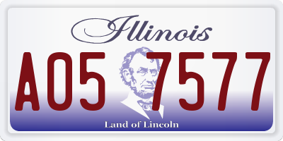 IL license plate A057577