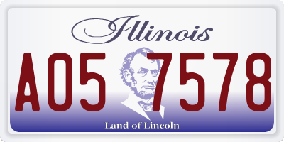 IL license plate A057578