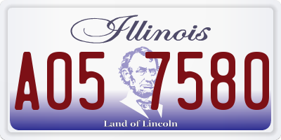 IL license plate A057580