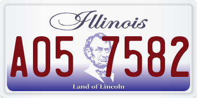 IL license plate A057582