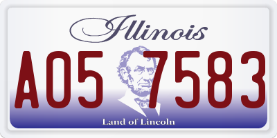 IL license plate A057583