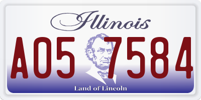 IL license plate A057584
