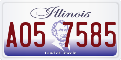 IL license plate A057585