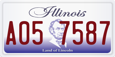 IL license plate A057587