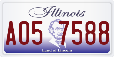 IL license plate A057588