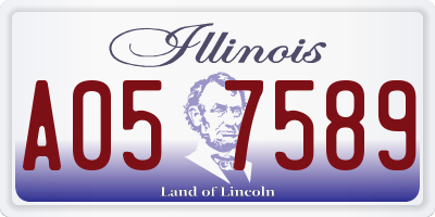 IL license plate A057589