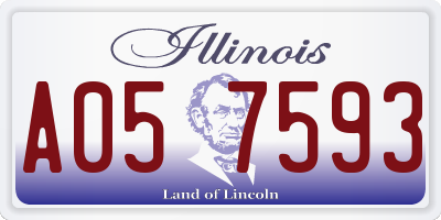 IL license plate A057593