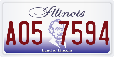 IL license plate A057594