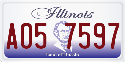 IL license plate A057597