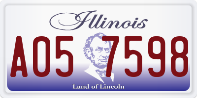 IL license plate A057598
