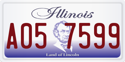 IL license plate A057599