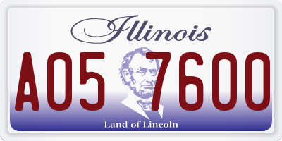 IL license plate A057600