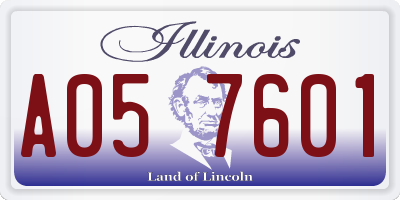 IL license plate A057601
