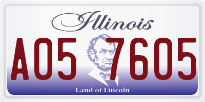 IL license plate A057605