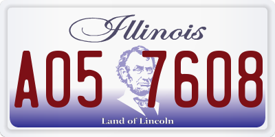 IL license plate A057608