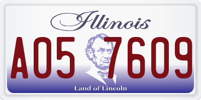 IL license plate A057609